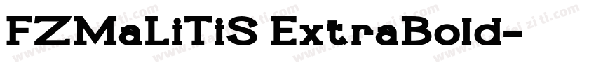 FZMaLiTiS ExtraBold字体转换